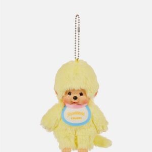 Monchhichi Yellow Plush Keychain